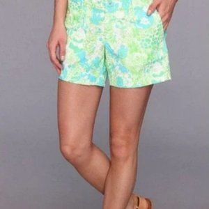 Lilly Pulitzer It's A Zoo Callahan Short Limeade sz 4 EUC